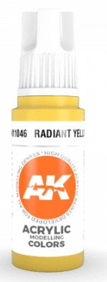 Black Forest® Hobby Supply Co AK Interactive 11046 Radiant Yellow 3G Acrylic Paint 17ml Bottle — Glues, Paints, Tools > AK