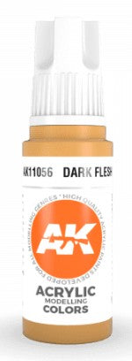 Black Forest® Hobby Supply Co AK Interactive 11056 Dark Flesh 3G Acrylic Paint 17ml Bottle — Glues, Paints, Tools > AK