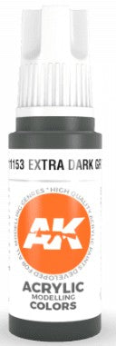 Black Forest® Hobby Supply Co AK Interactive 11153 Extra Dark Green 3G Acrylic Paint 17ml Bottle — Glues, Paints, Tools > AK