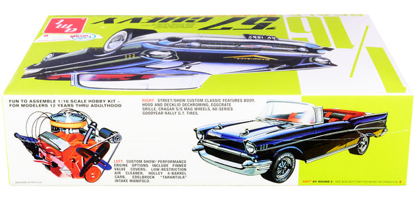 AMT - Skill 3 Model Kit 1957 Chevrolet Bel Air Convertible 2-in-1 Kit 1/16 Scale Model — Plastic model kit