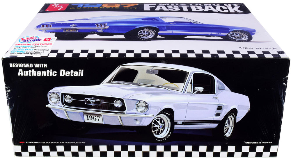 AMT - Skill 2 Model Kit 1967 Ford Mustang GT Fastback 1/25 Scale Model by AMT — Plastic model kit