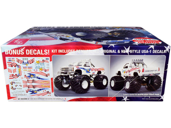 AMT - Skill 2 Model Kit Chevrolet Silverado "USA-1" Monster Truck 1/25 Scale Model by AMT — Plastic model kit