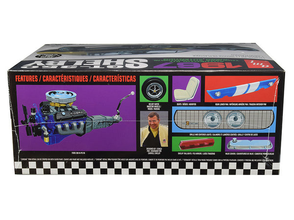AMT - Skill 2 Model Kit 1967 Ford Mustang Shelby GT350 Black 1/25 Scale Model — Plastic model kit