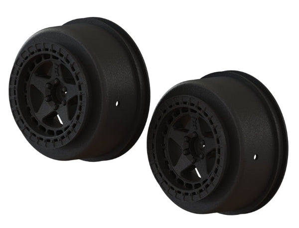 Arrma AR510096 SC 2.2" /3.0" Wheel 14mm Hex (Black 2Pieces) Senton