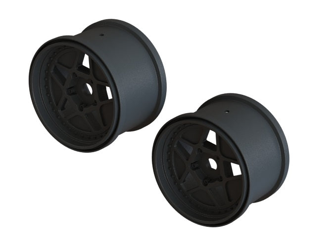 Arrma AR510113 Mt 3.8" Wheels 17MM Hex (Black /2Pieces) Kraton Outcast