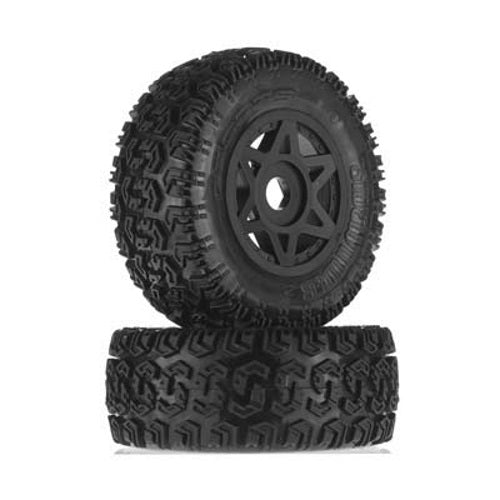 Arrma AR550003 Dboots Sidewinder 2 6S Tires w/Wheels Glued Black Senton 6S