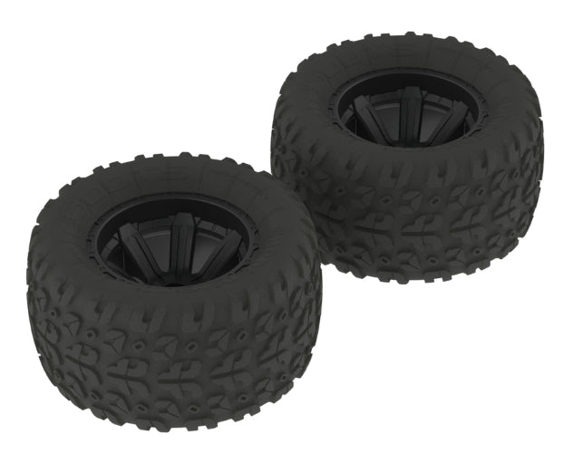 Arrma AR550014 Dboots Copperhead MT Tire Set Glued Black Granite Fury Mojave