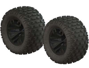 Arrma AR550044 dBoots Fortress Monster Truck Tire / Wheel Glued Black Granite