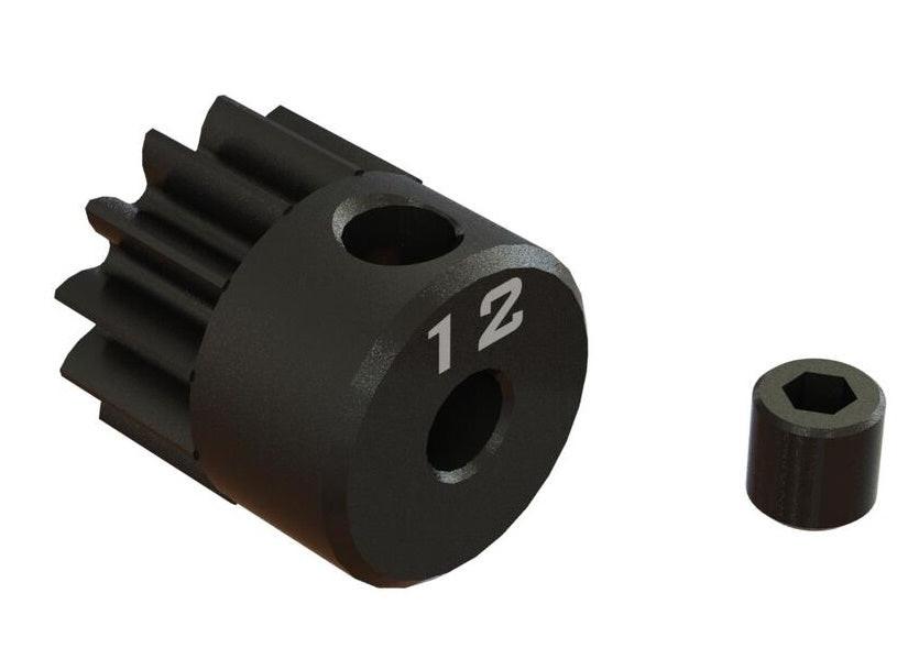PowerHobby Arrma ARA311074 12T 0.8Mod 1/8" Bore CNC Steel Pinion Gear — 0.8 Pinion