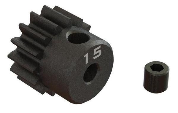 PowerHobby Arrma ARA311077 15T 0.8Mod 1/8" Bore CNC Steel Pinion Gear — 0.8 Pinion