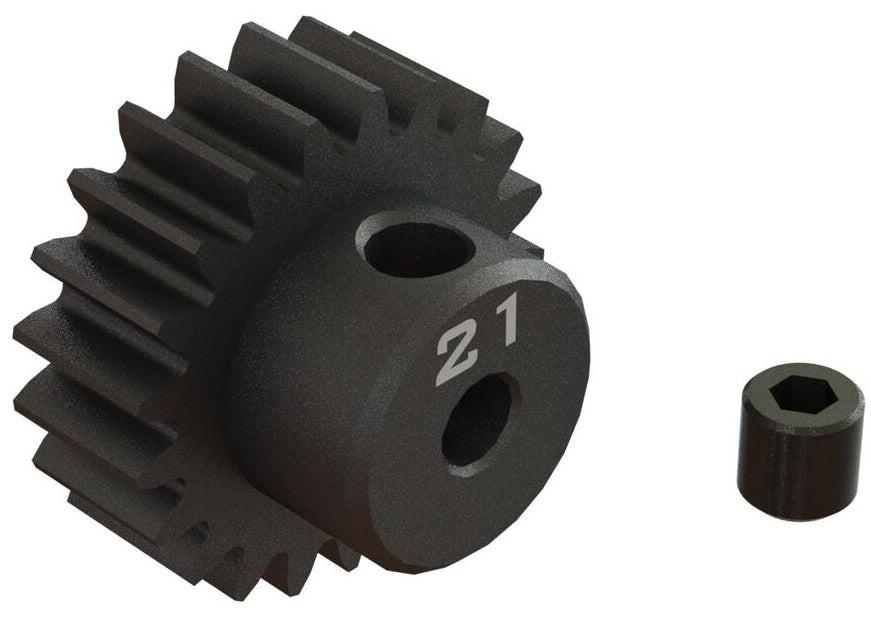 PowerHobby Arrma ARA311083 21T 0.8Mod 1/8" Bore CNC Steel Pinion Gear — 0.8 Pinion
