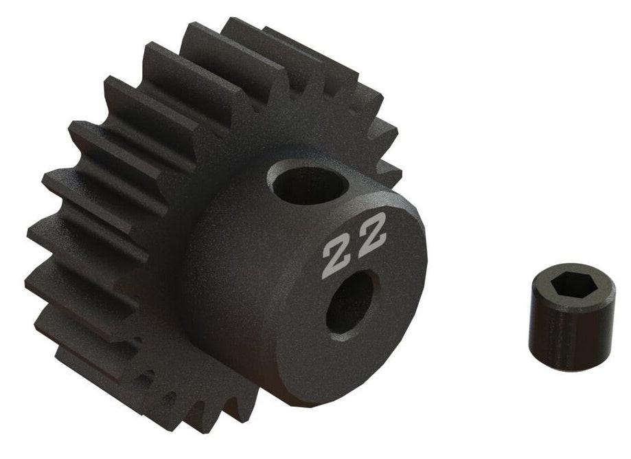 PowerHobby Arrma ARA311084 22T 0.8Mod 1/8" Bore CNC Steel Pinion Gear — 0.8 Pinion