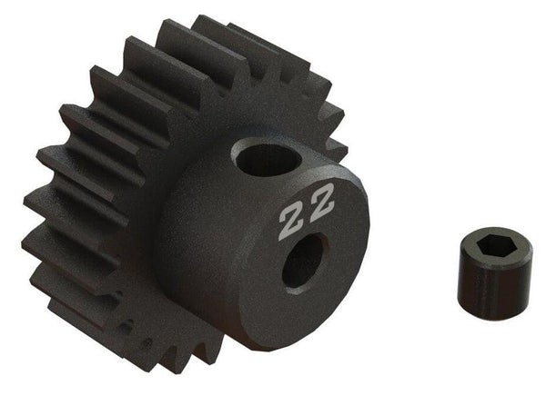 PowerHobby Arrma ARA311084 22T 0.8Mod 1/8" Bore CNC Steel Pinion Gear — 0.8 Pinion