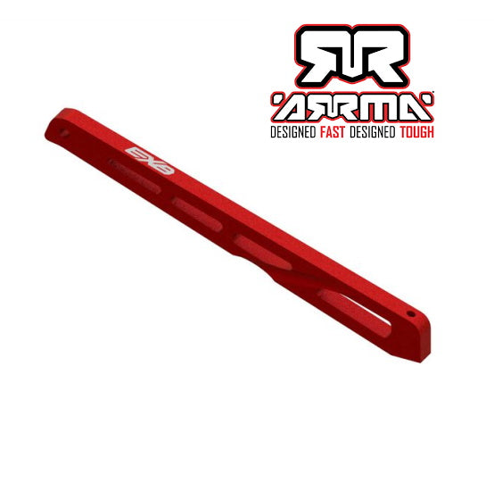 Arrma ARA320567 Rear Center Aluminum Chassis Brace 140mm Red Kraton EXB
