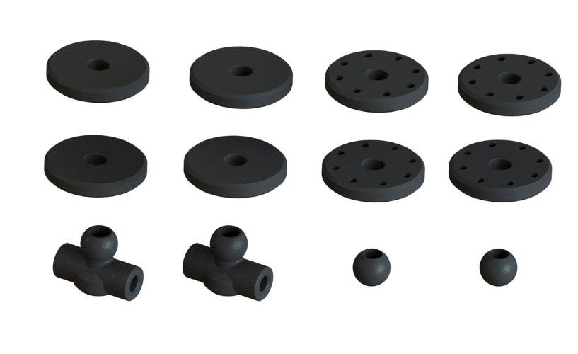 PowerHobby Arrma Shock Set Bore 16mm Length 134mm Piston 8x1.4mm OIL 1000cst Kraton