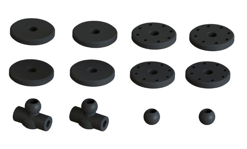 PowerHobby Arrma Shock Set Bore 16mm Length 104mm Piston 8x1.2mm OIL 550CST Typhon — Typhon Parts