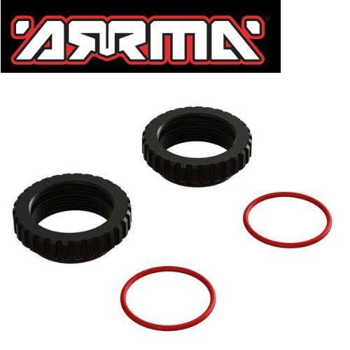 PowerHobby Arrma ARA330648 Shock Collar CNC Aluminum (2) 8S Kraton / Outcast — Kraton 8S Parts