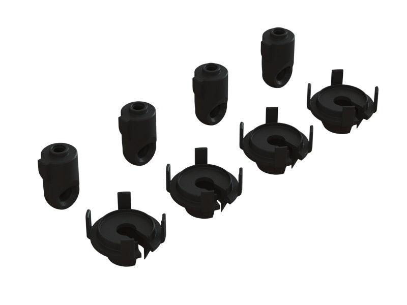 PowerHobby Arrma SHOCK ROD END & SPRING PERCH SET (4 SHOCKS) Kraton / Outcast 8S — Kraton 8S Parts