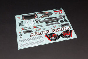 Arrma ARA402213 Kraton 4X4 Clear Bodyshell (Inc Decals)