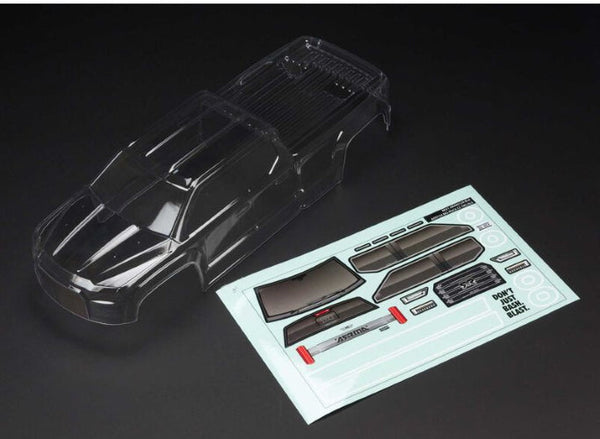 Arrma ARA402284 Clear Body w/Decals Big Rock Crew Cab 4X4