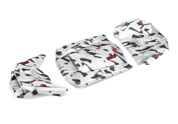 Arrma ARA411022 Exterior Body Panels Painted White Camo FIRETEAM