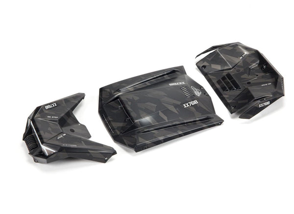 Arrma ARA411023 Exterior Body Panels Painted Black Camo FIRETEAM