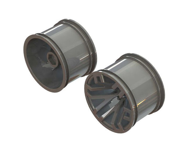 Arrma ARA510125 MT 2.8" Wheel 14mm Hex Gun Metal (2)