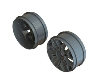 Arrma ARA510127 1/8 Buggy Wheel 17mm Hex Gun Metal (2)