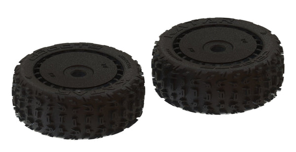 Arrma ARA550058 dBoots 'Katar B 6S' Tire Set Glued Black (2Pieces) Typhon