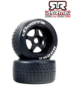 Arrma ARA550073 1/7 dBoots Hoons Rear 107 White Mounted Belted Tires 17mm Hex (2)