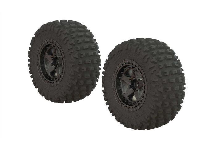 PowerHobby Arrma ARA550087 Dboots 'Fortress SC Tire Set Glued Gun Metal (2) Senton 3S