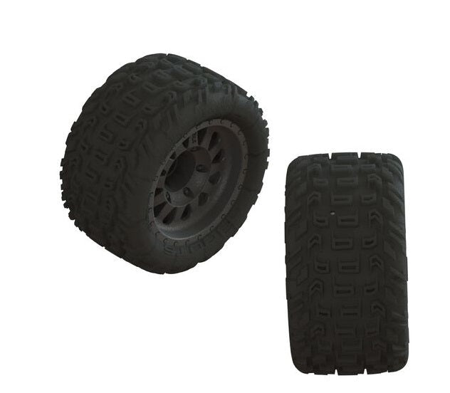 Arrma ARA550091 VORTEKS 4X4 1/10 dBoots Katar MT Pre-Mounted Tire 14mm Hex (2)