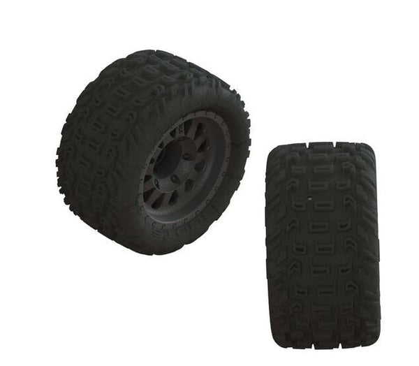 Arrma ARA550091 VORTEKS 4X4 1/10 dBoots Katar MT Pre-Mounted Tire 14mm Hex (2)