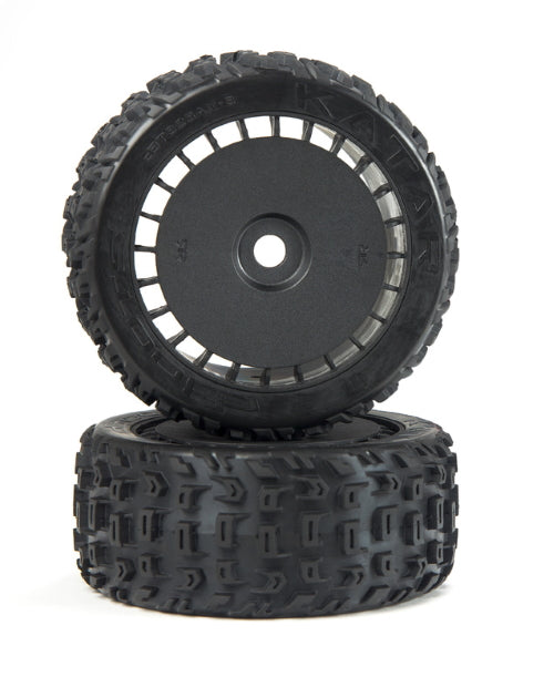 Arrma ARA550097 DBoots Katar T Belted 6S Tire Set Glued (Black) (2) Talion