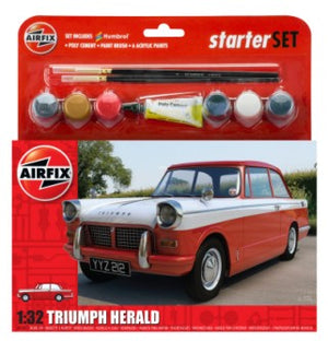 Airfix 55201 1/32 Triumph Herald Car Medium Starter Set w/paint & glue