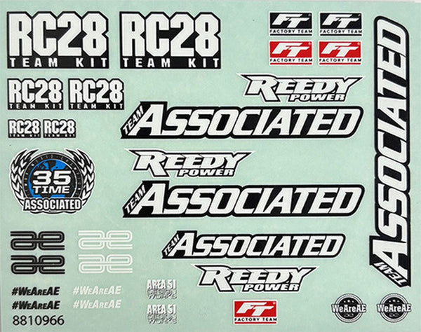 Team Associated RC82R Decal Sheet
