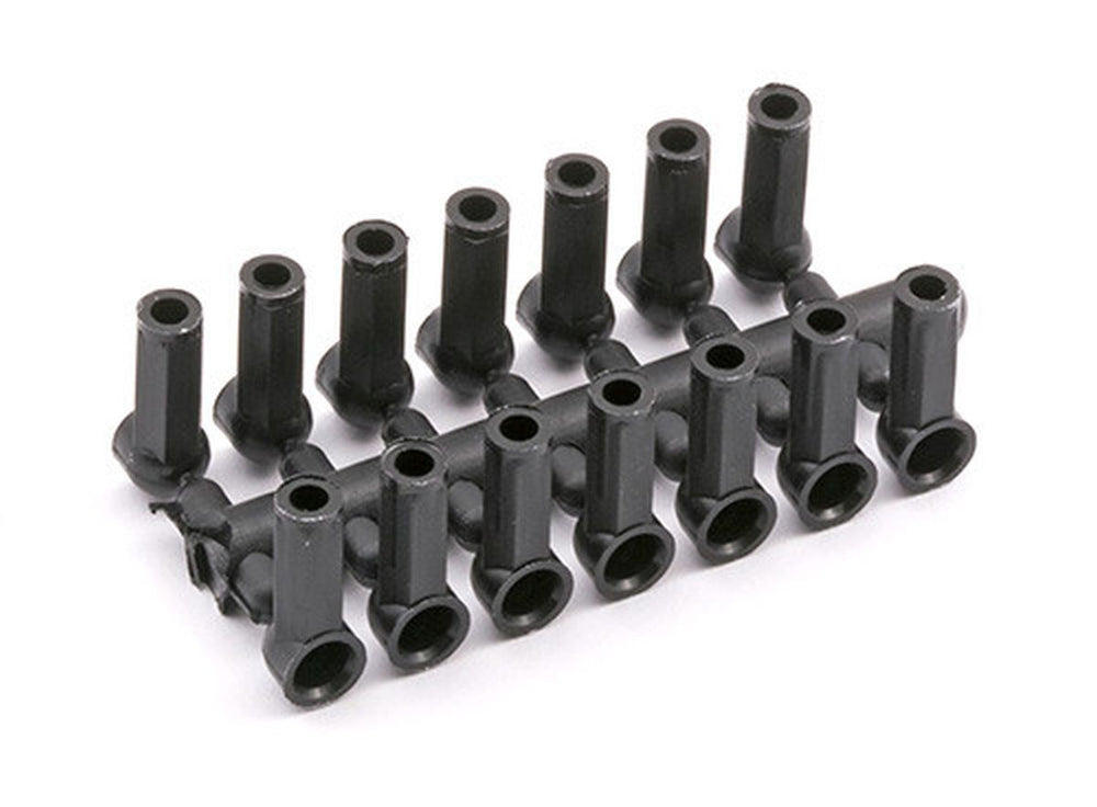 Team Associated Ball Cups, Molded, Black (18 pcs)
