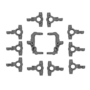 Team Associated RC10T7 FT V2 Caster and Steering Blocks, Carbon