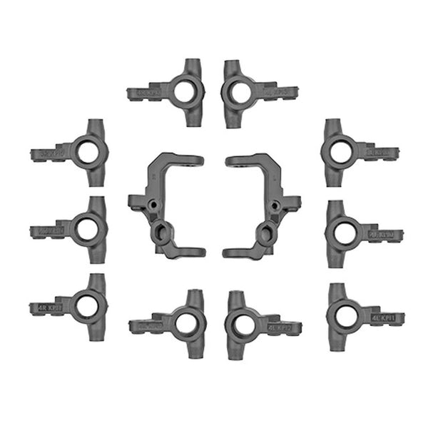 Team Associated RC10T7 FT V2 Caster and Steering Blocks, Carbon