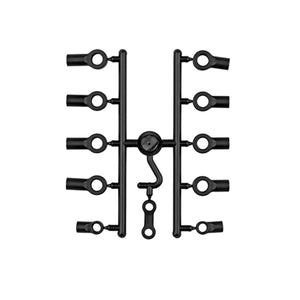 Team Associated RC10 Shock Rod End Set, Black