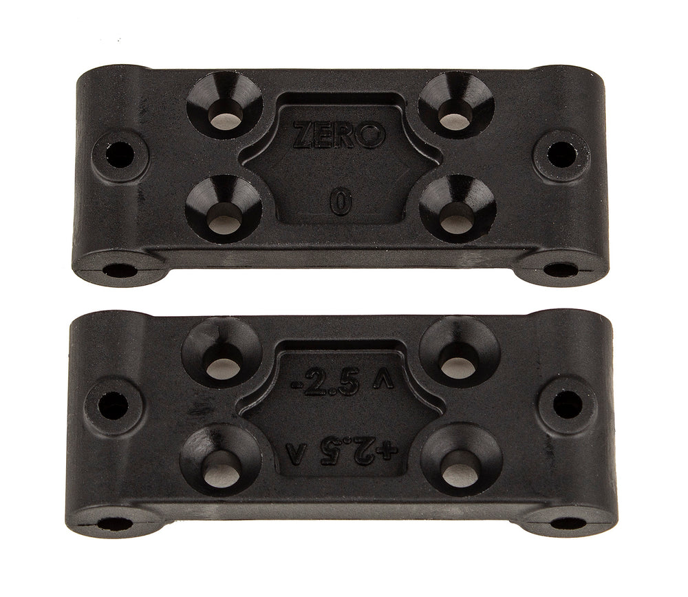 RC10B6.4 Front Bulkhead Set 0deg amd 2.5deg