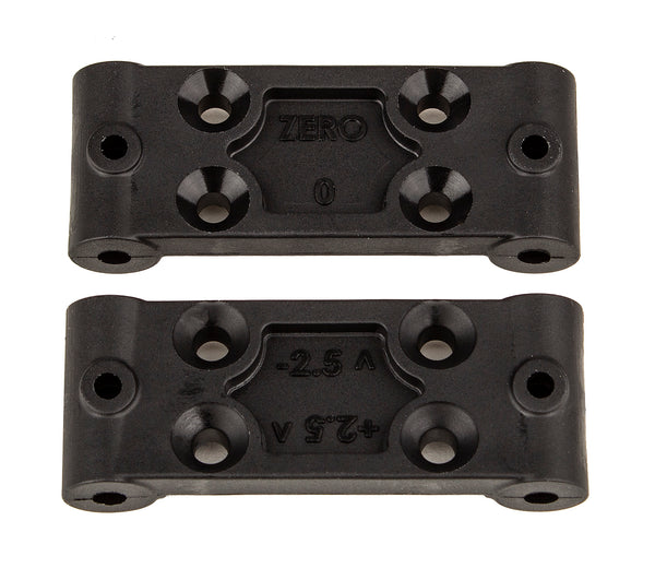 RC10B6.4 Front Bulkhead Set 0deg amd 2.5deg