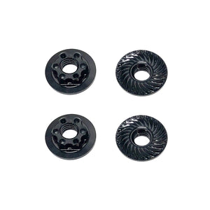 Team Associated FT Nuts, M4 Low Profile Wheel Nuts, Black