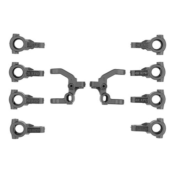 Team Associated RC10B7.1 Caster and Steering Block Set, Carbon