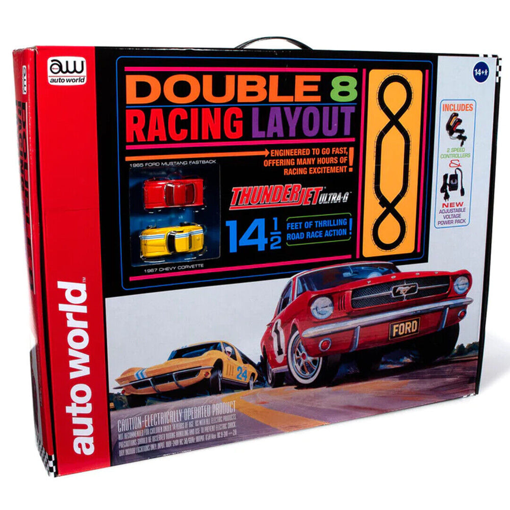 AUTOWORLD 1/64 Scale Double 8 Racing Slot Car TRACK - NO CARS -