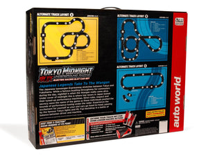 AutoWorld SRS342 16' Tokyo Midnight Underground Racing HO Slot Car Set