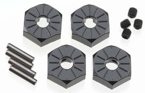 Axial AX30427 EXO Narrow 12mm Aluminum Hub Set w/Hardware Black (4) SCX10 /II