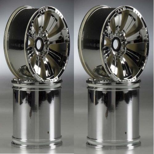 Axial AX8009 40 Series 8-Spoke Oversize Wheel Chrome 14mm (4)