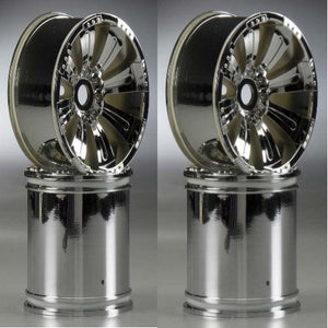 Axial AX8009 40 Series 8-Spoke Oversize Wheel Chrome 14mm (4)