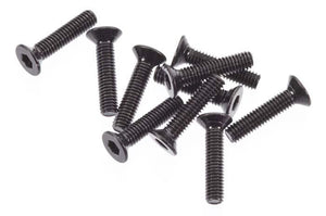 Axial AXA0055 Flat Head Screw M2.6x12mm Black (10)